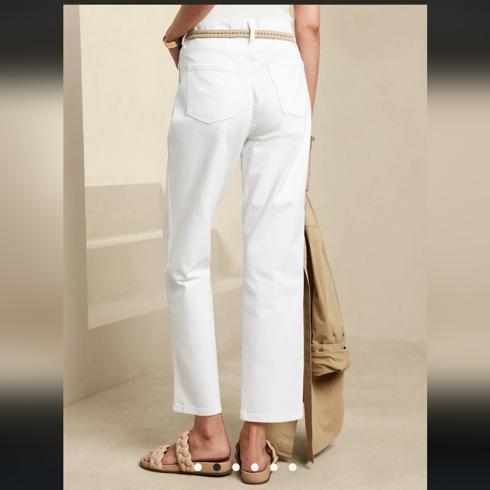 Banana Republic White Slouch Jeans - Picture 2 of 7